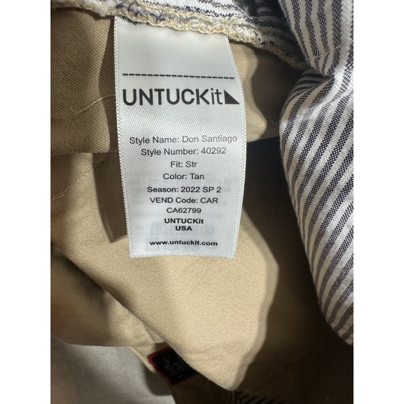 UNTUCKit Don Santiago Straight Fit Men's Size 36x30 Pants 40292 Tan - Picture 5 of 7